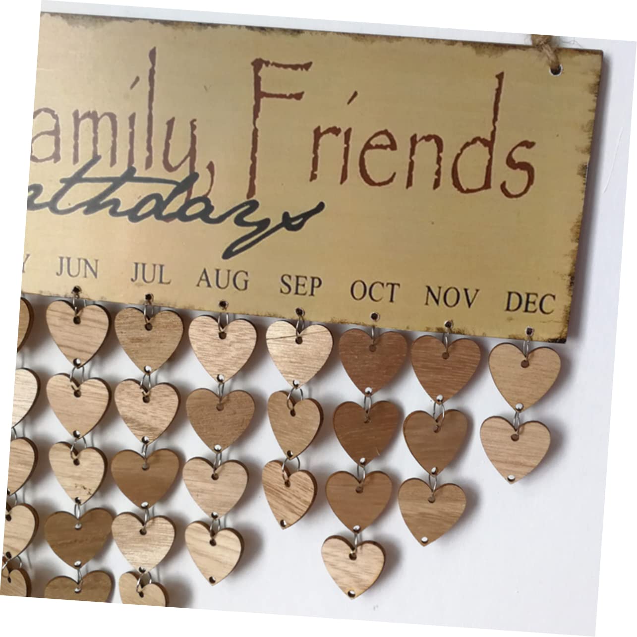 PRETYZOOM Calendario De Tablero De Madera De 3 Piezas Calendarios Personalizados Un Aniversario Fe Familia Amigos Decoración Calendario DIY Decorar Recuerdo Conmemorativo Decoración Rubor