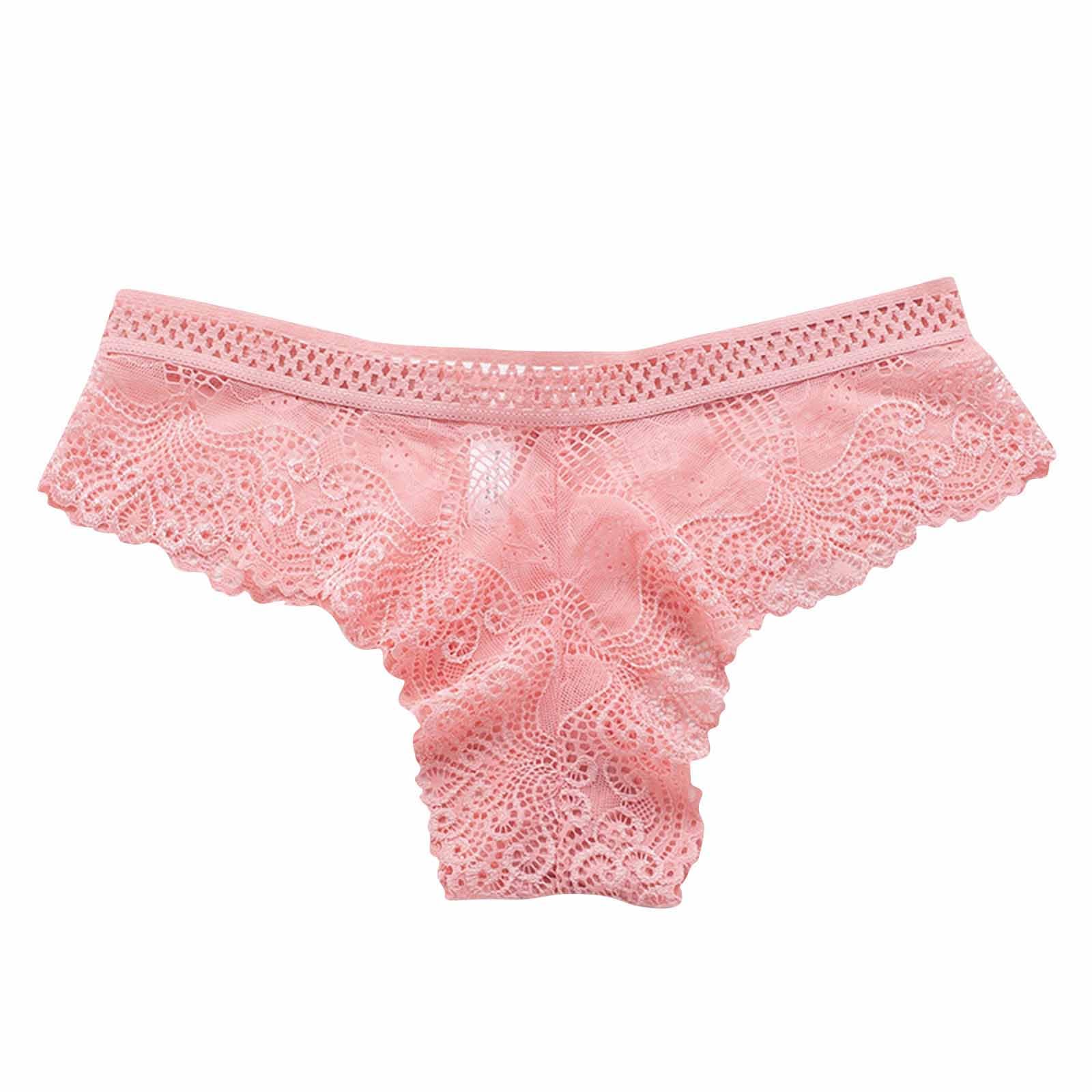Womens Cheeky Bikini Panties Floral Lace Seamless Naughty Thongs Sexy Underwear Underpant Breathable Briefs Hipster Panty