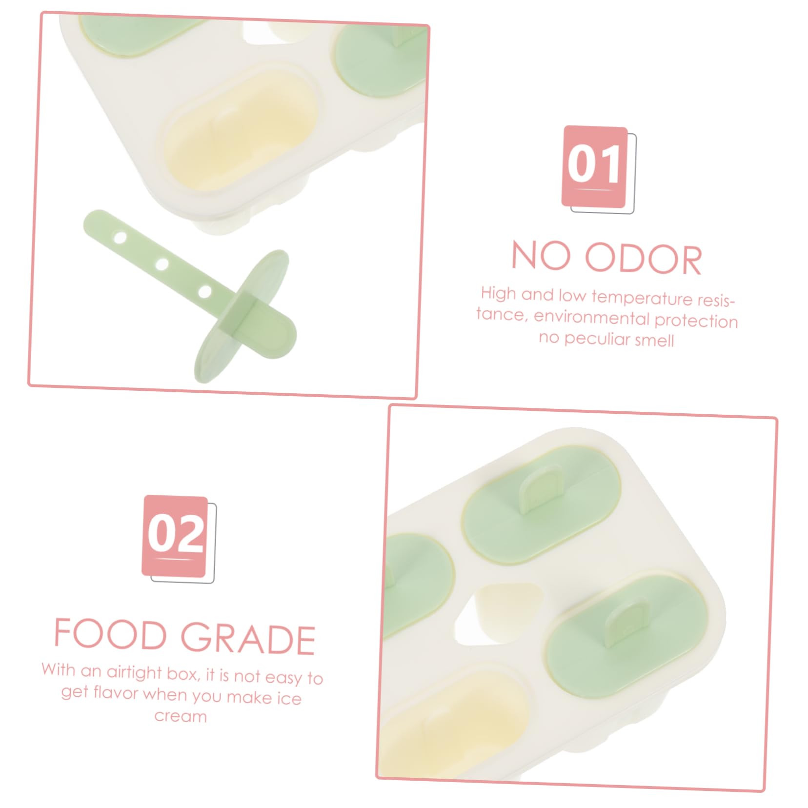 Moules à Glace DIY Couvercle, 1 Set Pp Vert 3, 3 L
