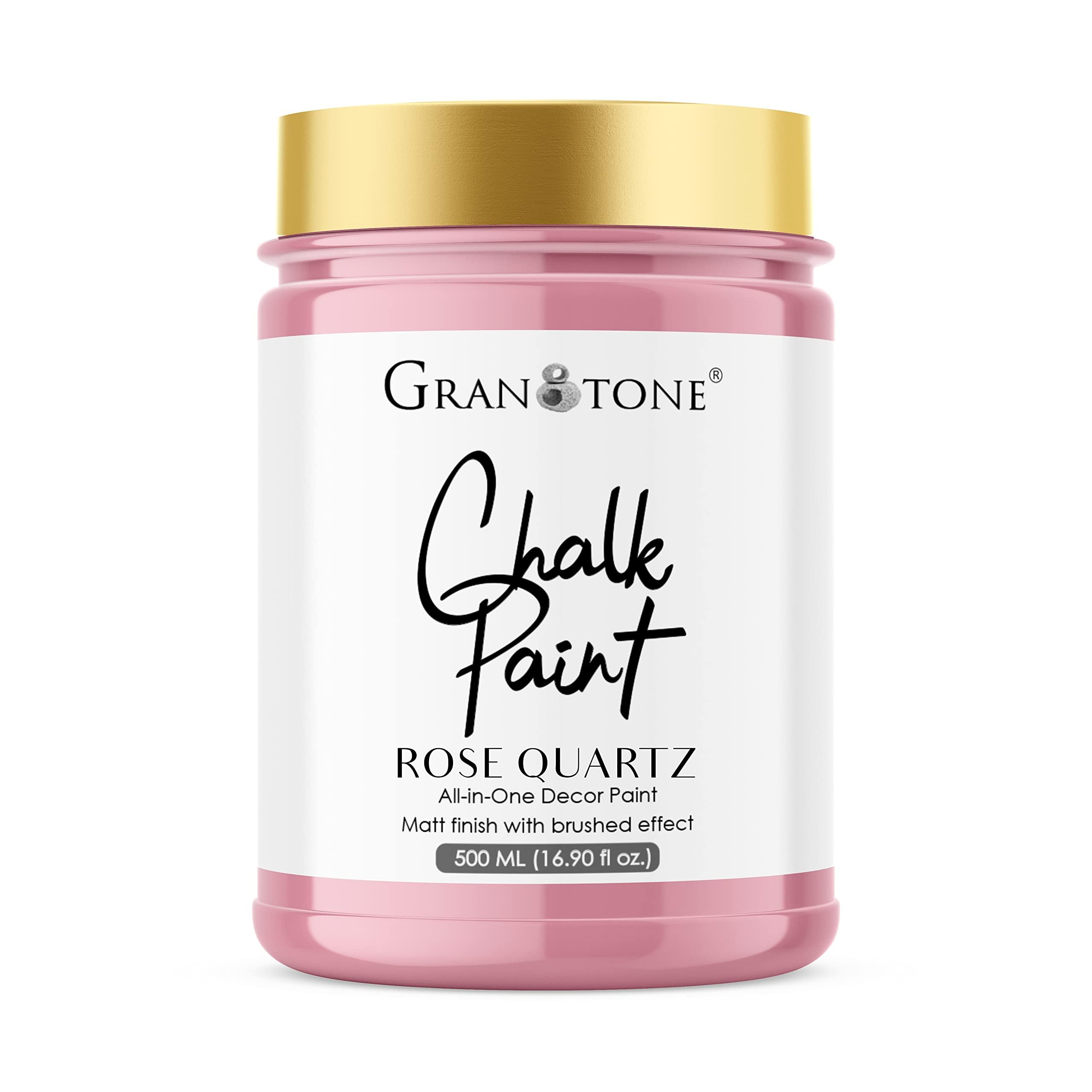 GRANOTONE Chalk Paint for Furniture, Home Decor, Crafts - Eco-Friendly - All-in-One - No Wax Needed- 500 ML (ROSE QUARTZ)