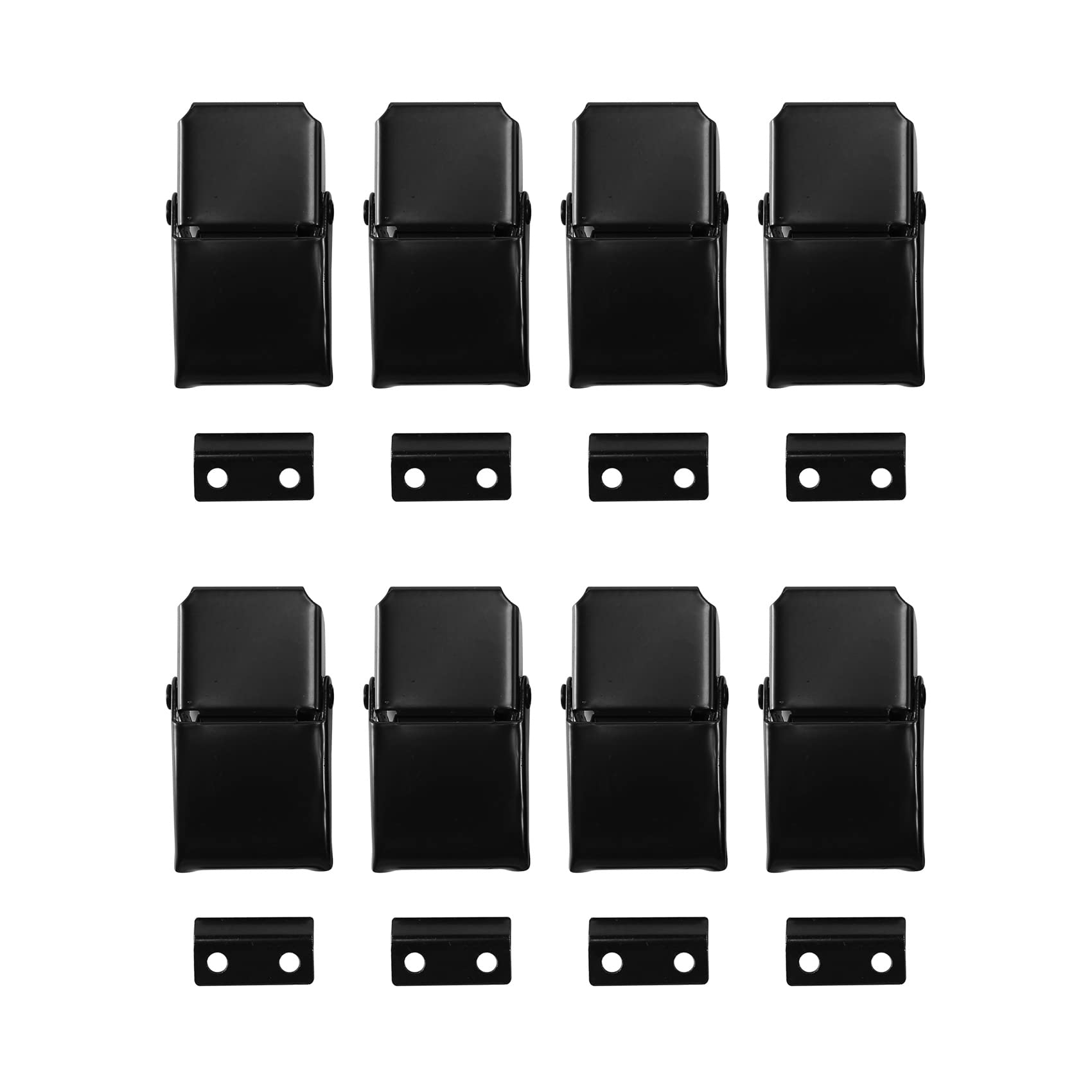 Jnchdghwa 8 Pcs A27 Black Concealed Toggle Loaded Catch Clamp for Case, Toolbox,Cleaner,Cabinet Boxes