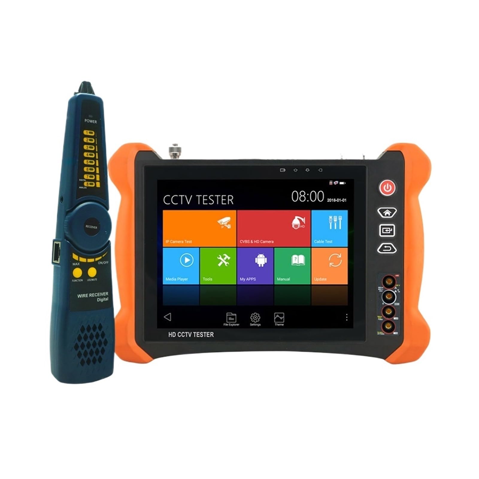 CCTV Tester, 8inch 12MP IP Camera Tester X9 CCTV Monitor 4K AHD/TVI/CVI/SDI All In 1 Analog IPTV In/Output(X9-ADHS)