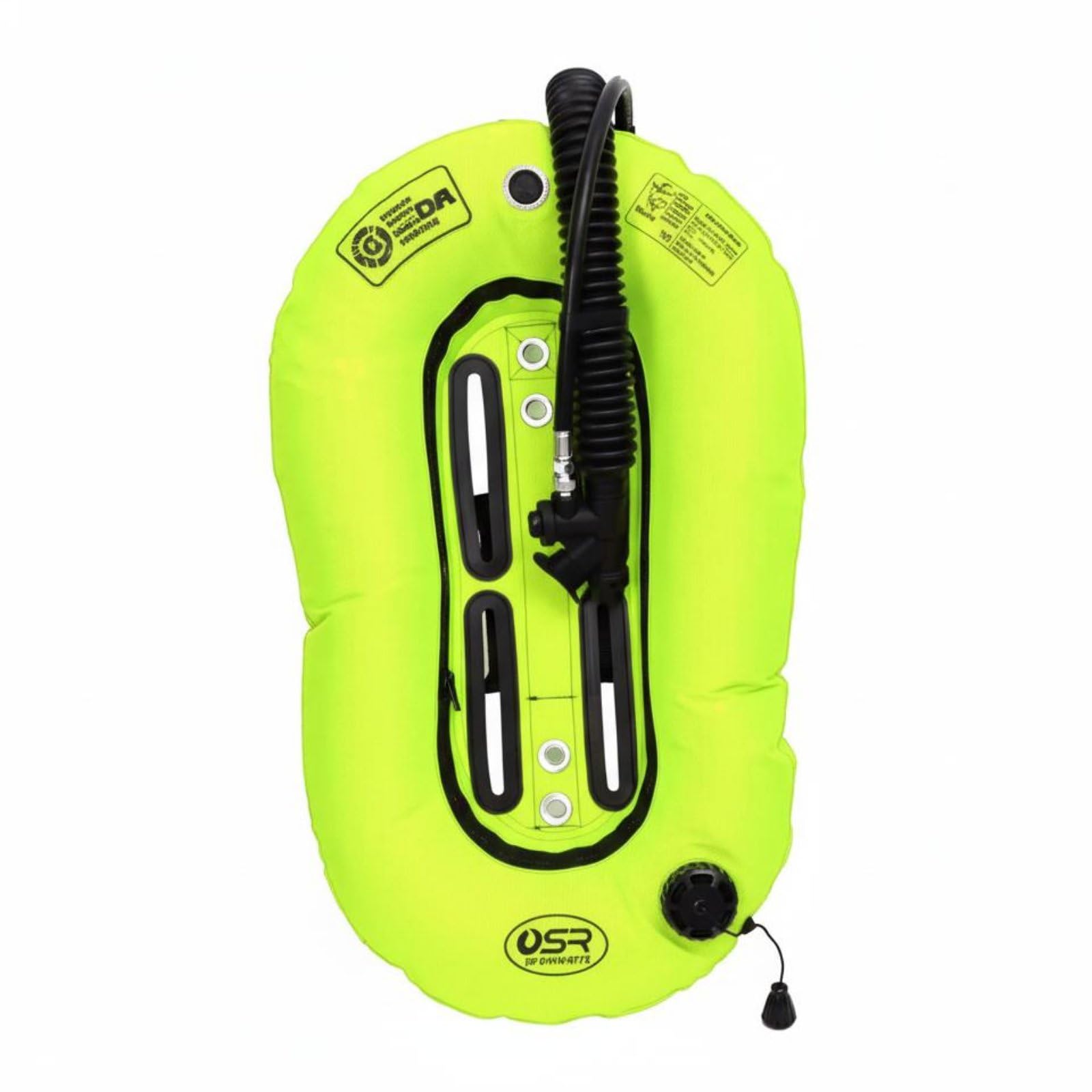 Aile de Plongée Nylon Compensateur de Flottabilité Donut Wing Gilet Stabilisateur Cellule d'air Gonflage Rapide 25lbs et 30lbs Air Fluide Adaptée , Jaune Fluo