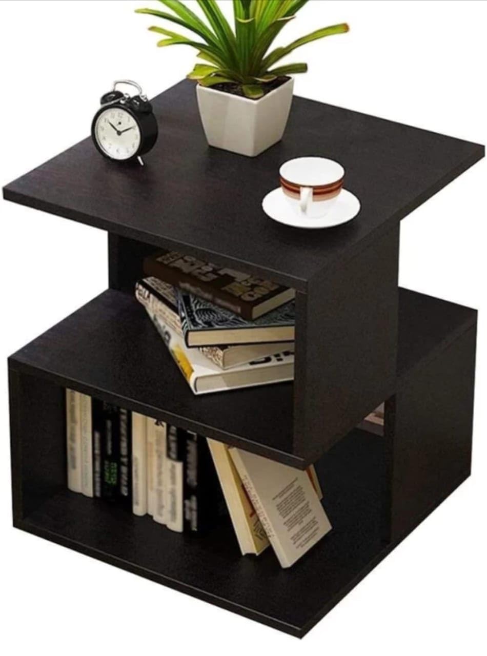 Square Wooden Side Table, Coffee Stand With Home Storage Organizer for Living Room Bedroom-image-31