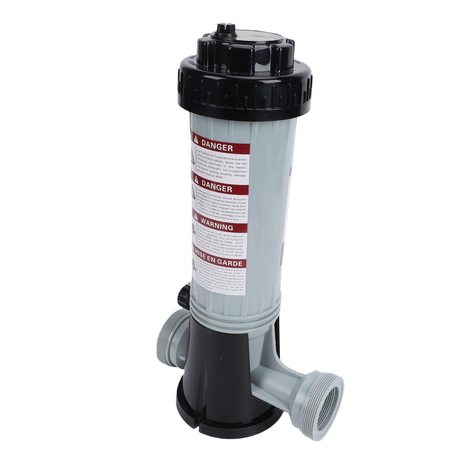 Zerodis Automatyczny Chlorator Basenowy Automatyczny Podajnik Chloru Wbudowany Dozownik Chloru z kontrolą Natężenia Przepływu do Naziemnych Basenów Naziemnych Wanny z Hydromasażem