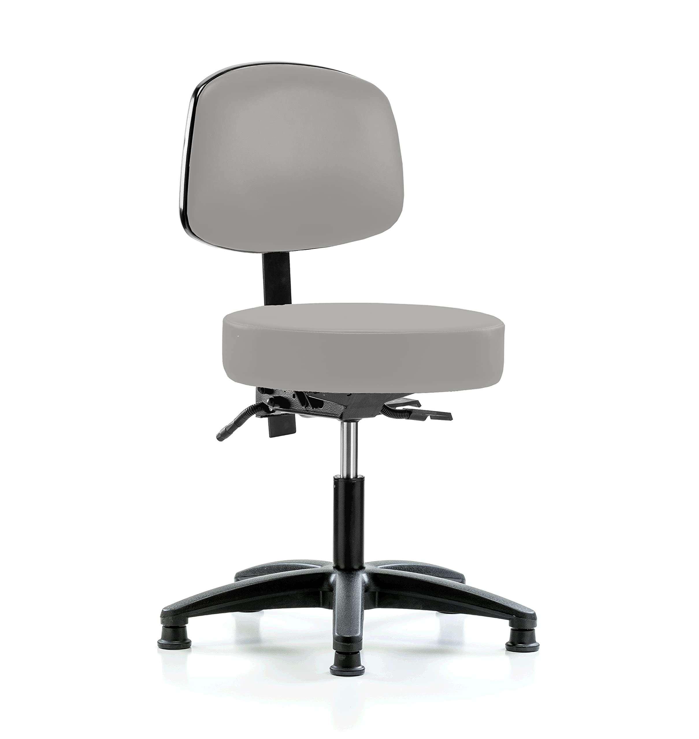 Perch Exam Stool, Glides, 18-23", Grey