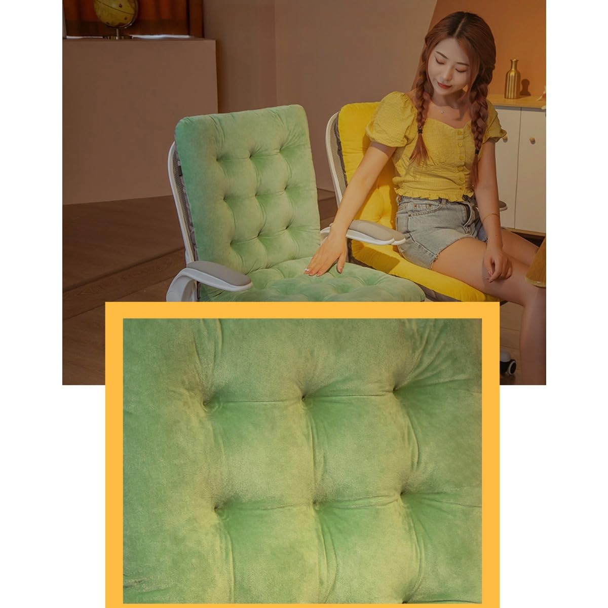 2 cuscinetti antiscivolo per sedia da ufficio, con elastico, per gaming, auto, sala da pranzo e sedie da giardino, delicati sulla pelle (C7, 45 x 100 cm)