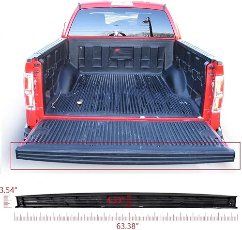 Miniatura 2 de CHEDA Tapa protectora para moldura de portón trasero, compatible con Ford F150 2009-2014, alerón de moldeo trasero de camión de plástico ABS negro