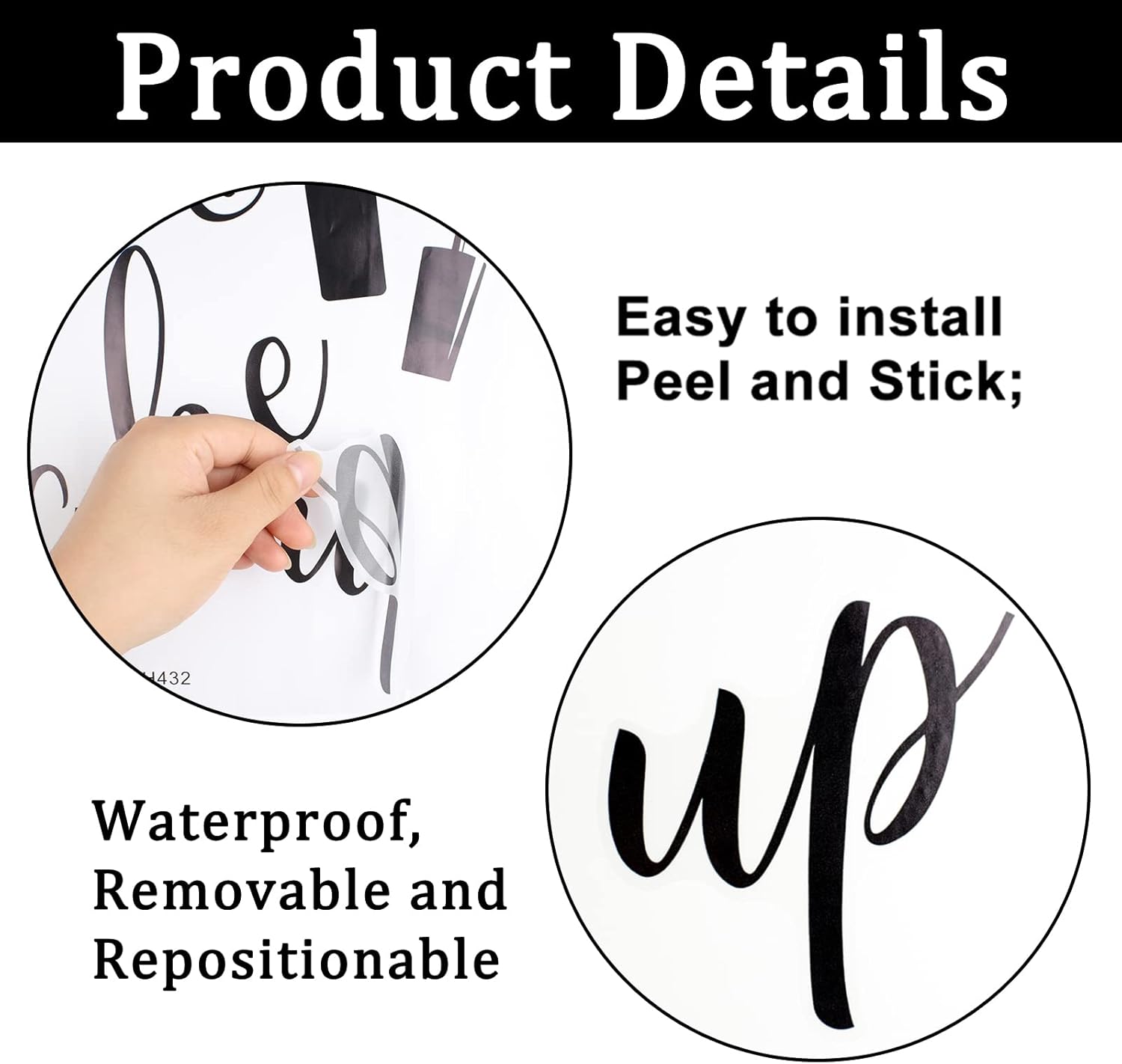 SUPERDANT Beauty Salon Wall Stickers Wake Up Make Up Wall Decals Eyelash Cosmetics Pattern Vinyl Lettering Wallpaper Art Decals for Bedroom Powder Room Bathroom Makeup Room Decor