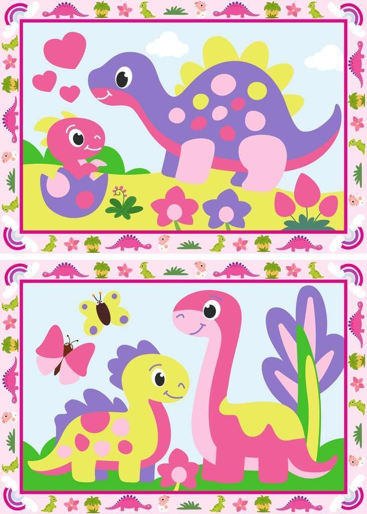 Ravensburger CreArt Junior 12023113 Colourful Dinosaurs Painting by Numbers for Children from 5 Years
