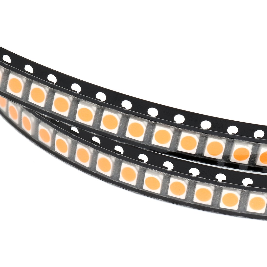 Aexit 100pcs 3528 Lighting fixtures and controls 3000K Yellow SMD LED Diode Lights(Mount Chip DC 3-3.2V 20mA) Super Bright Electronics Components Light Emitting Diodes