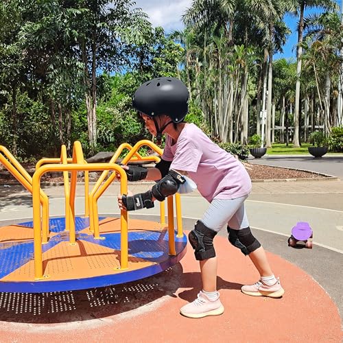 JBM Adult & Kid Skating Protective Gear Set for Beginner to Advanced, Skateboard Helmet Knee and Elbow Pads with Wrist Guards for Inline Roller Skating, Scooter, Skateboarding - Image 4