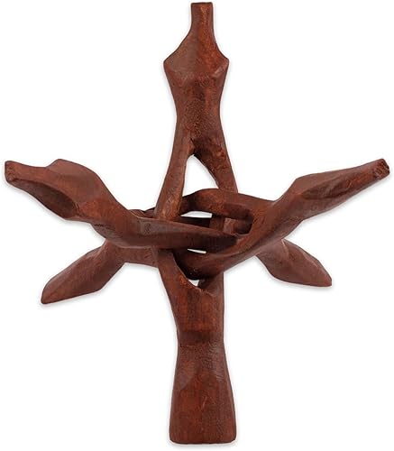 Wish Well Soporte de trípode de madera extra grande de 8 pulgadas, soporte de decoración de habitación tallado a mano, ideal para concha de abulón,