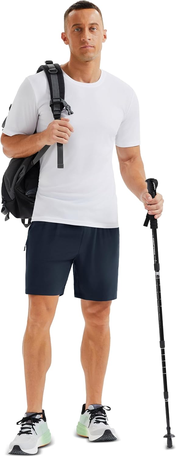 MAGCOMSEN Mens Hiking Shorts 7 Inch Quick Dry Lightweight Fishing Workout Athletic Water Resistant Shorts with Zipper Pockets - Image 6