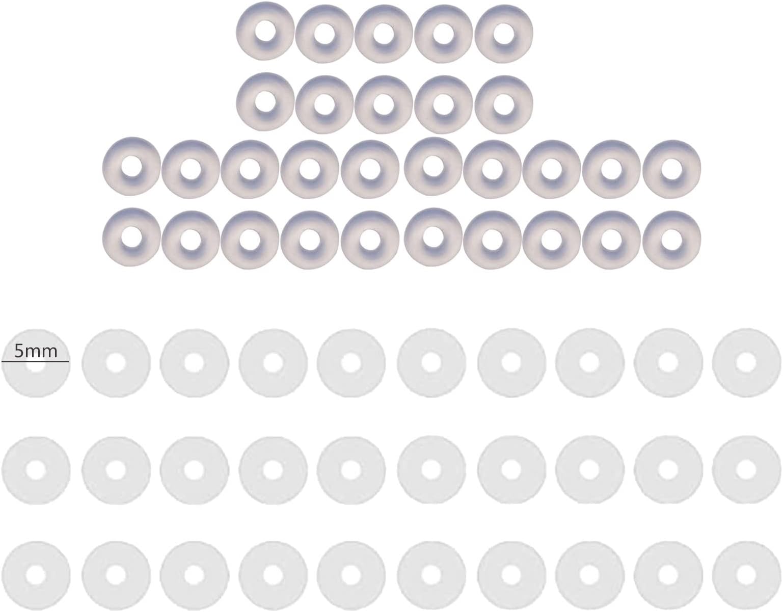 GenericGuoQiao 60Pcs Silicone Healing Non Pull Piercing Discs for Piercing Bump 3/5/7/9mm Clear Disc Pads Earlobe Support Patches A# Silicone
