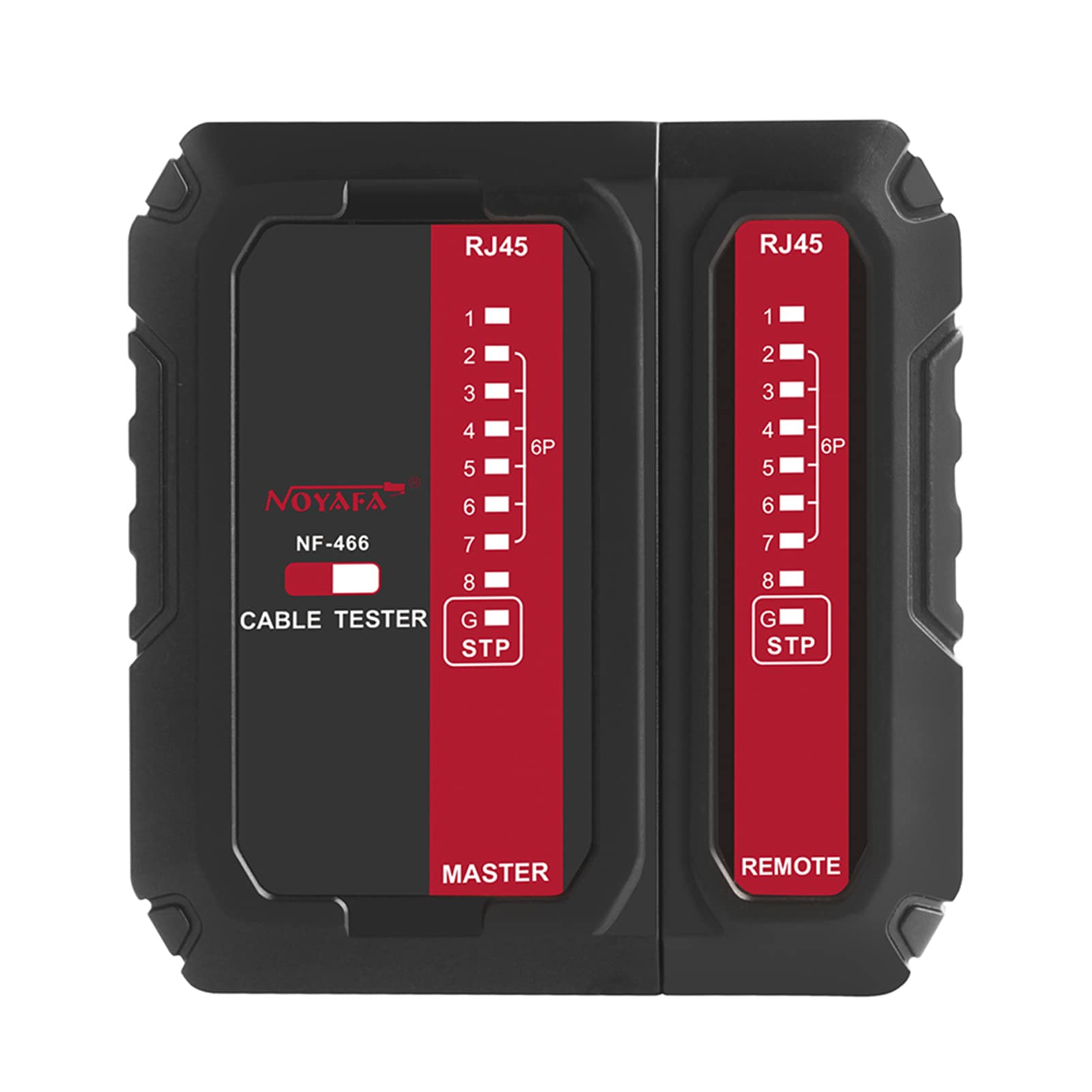 Mulcort Network Cable Tester POE Line Checker Transmitter and Receiver UTP and STP Cable Continuity Tester RJ45/RJ11/RJ12/CAT5/CAT6/CAT7 UTP,Telephone Network Line Tester with Anti-Burnout Protection