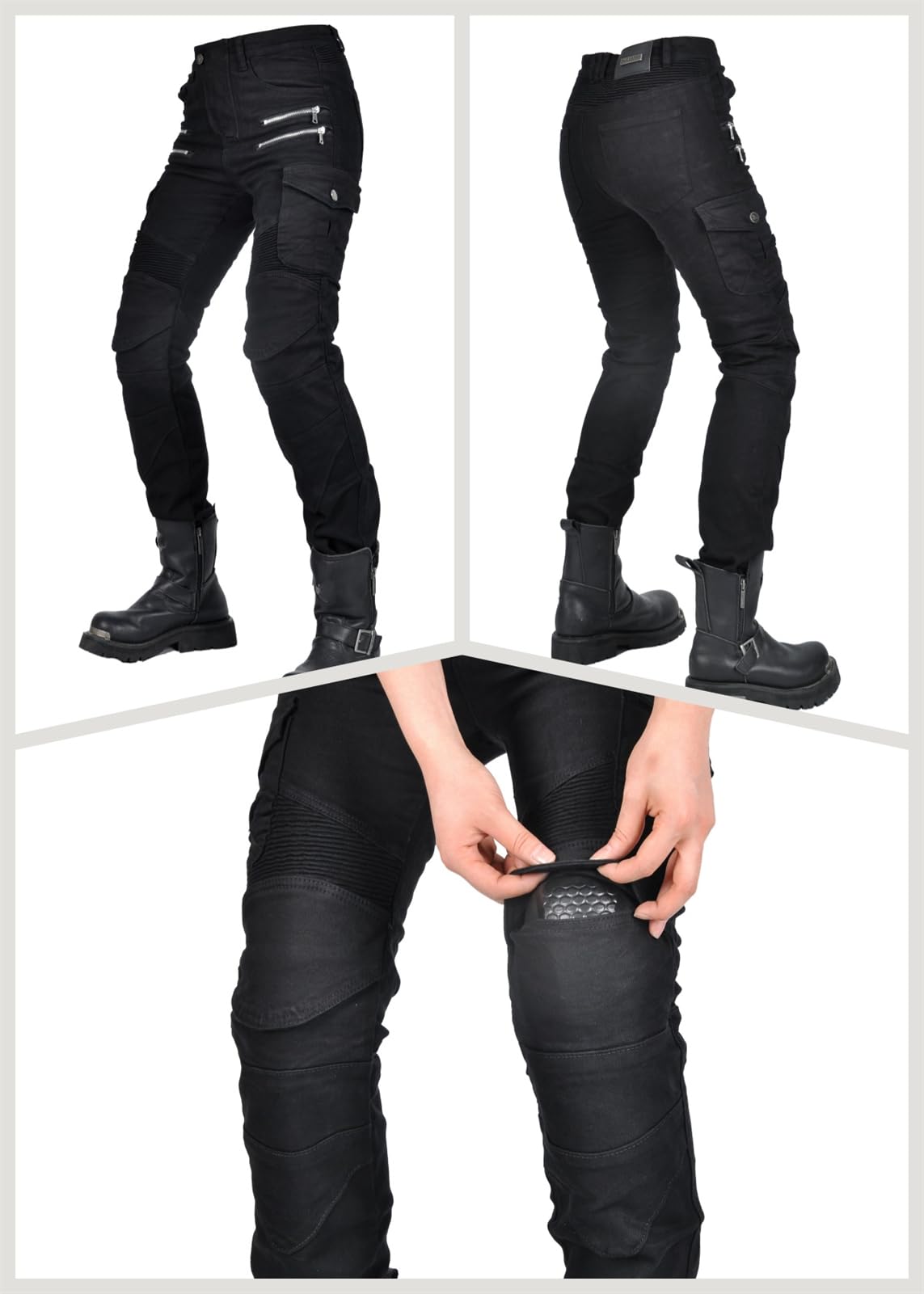 Pantaloni Moto Donna con Protezioni, Jeans Moto Donna