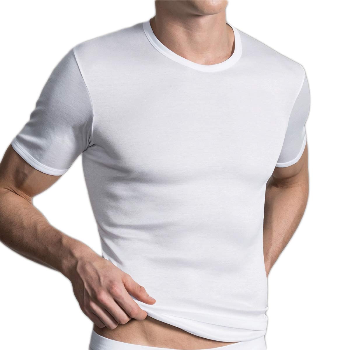 PEROFILCotton Lisle mid Sleeve T-Shirt