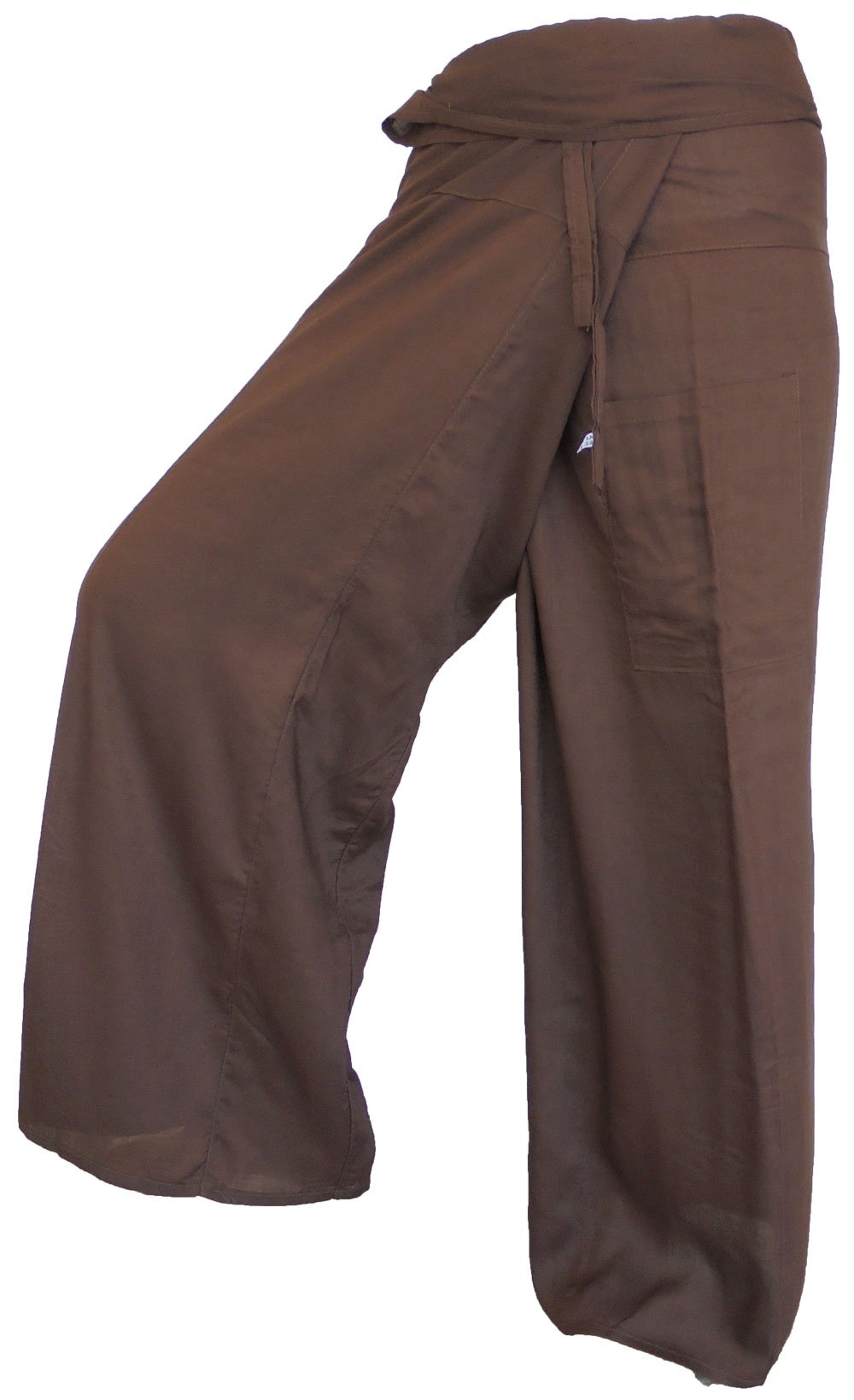 Pantalon Thai Fisherman En Coton - Couleur Azur, Taille Unique M-XXL, Longueur 105 Cm, Parfait Pour Yoga, Plage, Détente