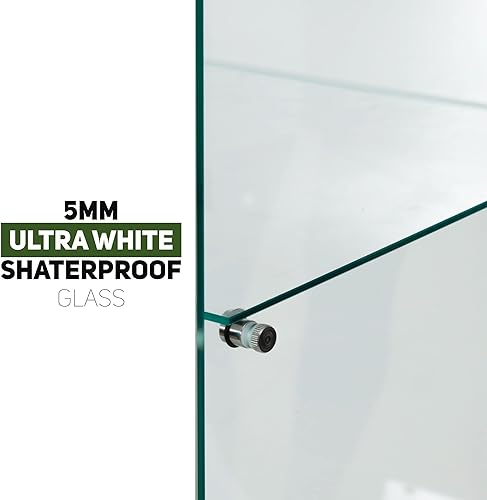 Miniatura 4 de Beauty4U Gabinete de cristal de una puerta, gabinetes de curiosidad blancos para sala de estar, dormitorio, oficina, exhibición de colección,