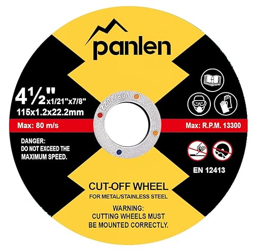 Miniatura 10 de Panlen 25 ruedas de corte de 3 pulgadas x 364x38 para metal, discos de corte delgados, se adapta a cualquier amoladora angular o herramienta de aire