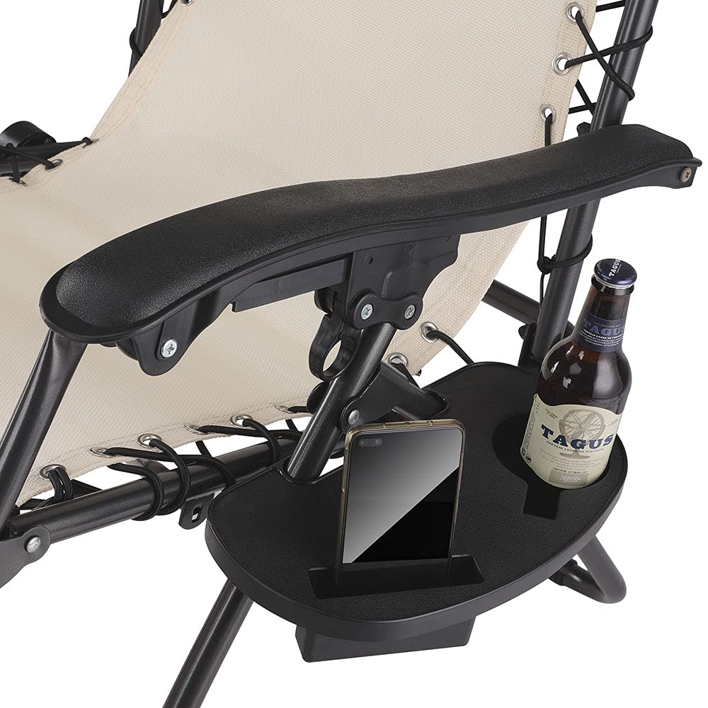 BAKAJI Silla de gravedad cero, Tumbona de jardín Sillón de relajación Plegable Tejido Oxford reclinable, Resistente a la Intemperie Silla de Jardín Balcón, Tumbona Ajustable con Almohada