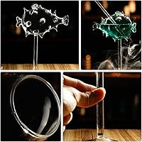 Vista 6 de Angoily Creative Fish - Juego de 2 vasos de cóctel transparentes con forma de pez, copas de vino de 9.5 fl oz para fiesta para beber KTV, bar, club