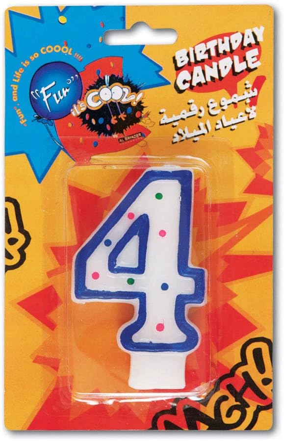 Fun Its Cool Birthday Candle - Number 4