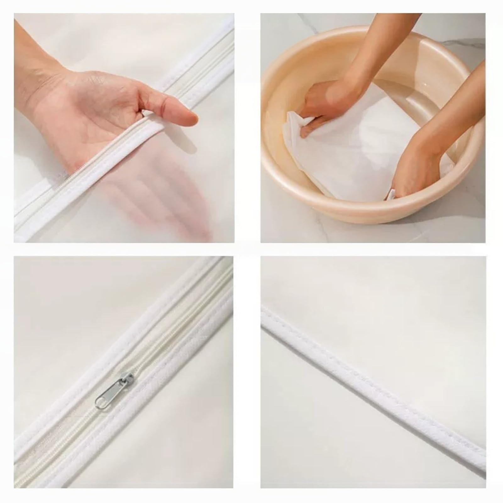Pokrowce na ubrania,Wiszące pokrowce na ubrania,Materiał PEVA | Półprzezroczysty, Zamek błyskawiczny z przodu, Całkowicie zamknięty, Można prać(10 PCS 120cm)