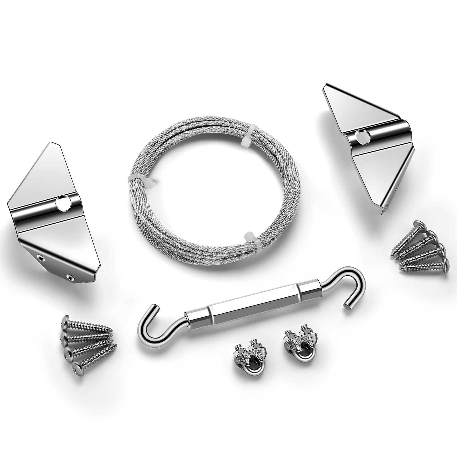 Anti-Sag Door Kits for Wooden Fence, Door Support Cable Kit in