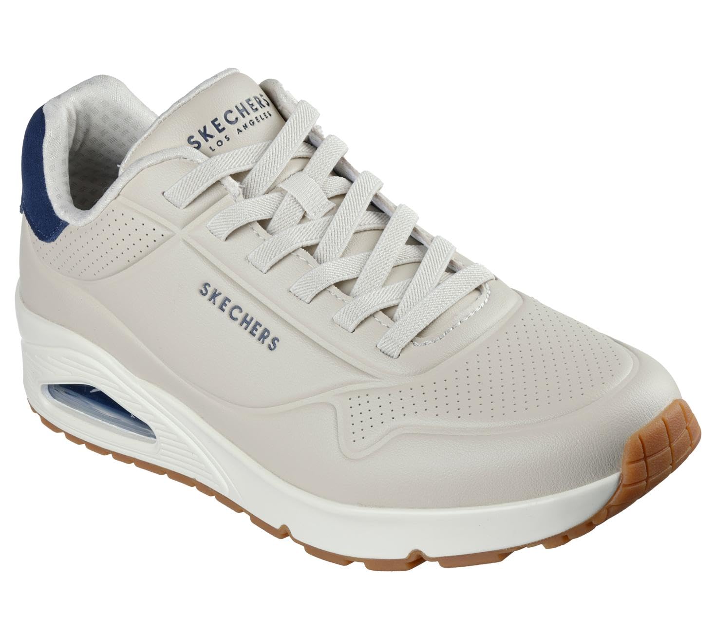 Skechers D'Lites Biggest Fan - Sneaker alla Moda da Donna, Pelle Scamosciata Blu Duraleather Naturale, 41.5 EU