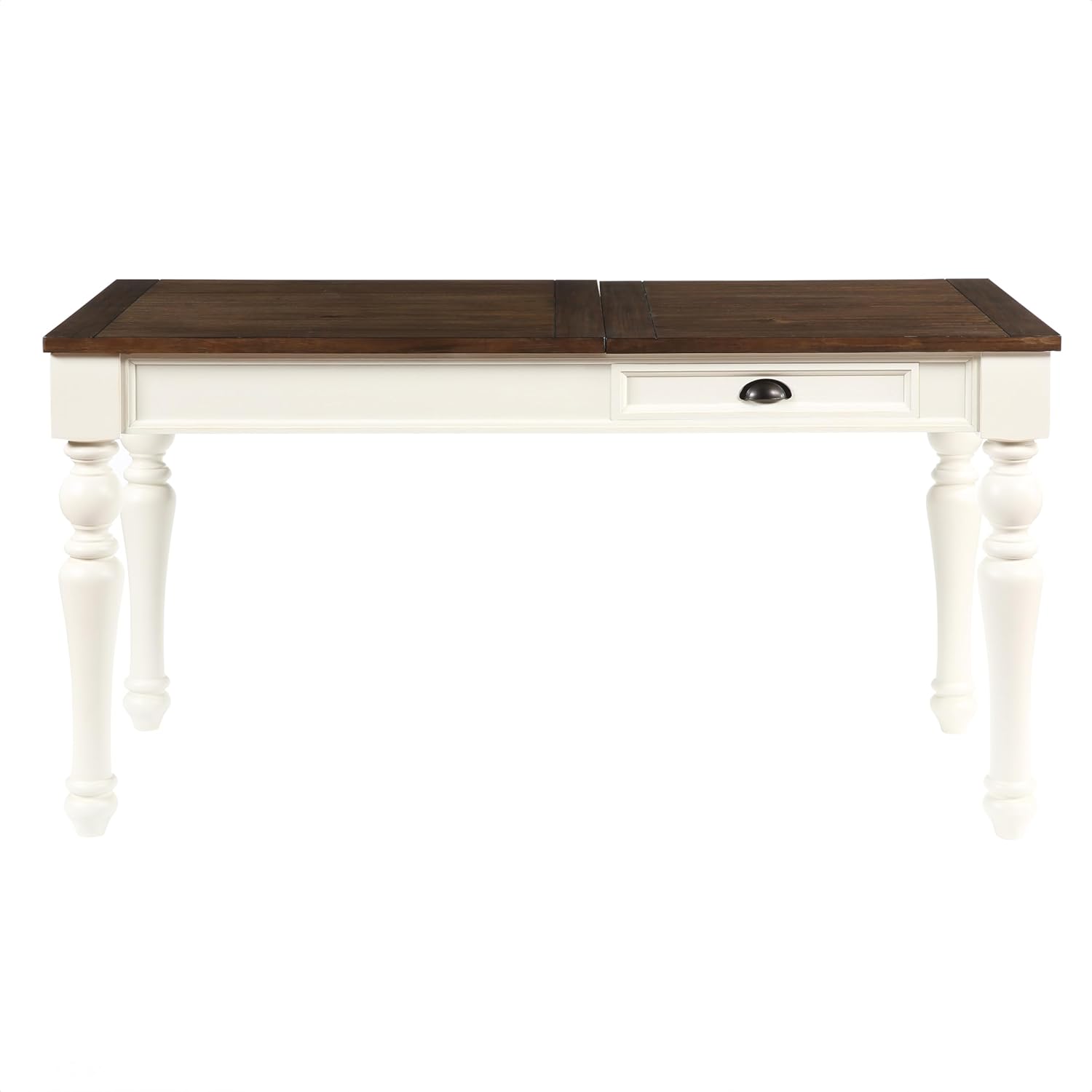 Steve Silver Furniture Joanna Lift-Top Desk, Office/Writing/Standing Desk, Single Storage Drawer, Home Office, Farmhouse Design, Study Workstation, 60" W x 28" D x 31" H, Ivory/Brown