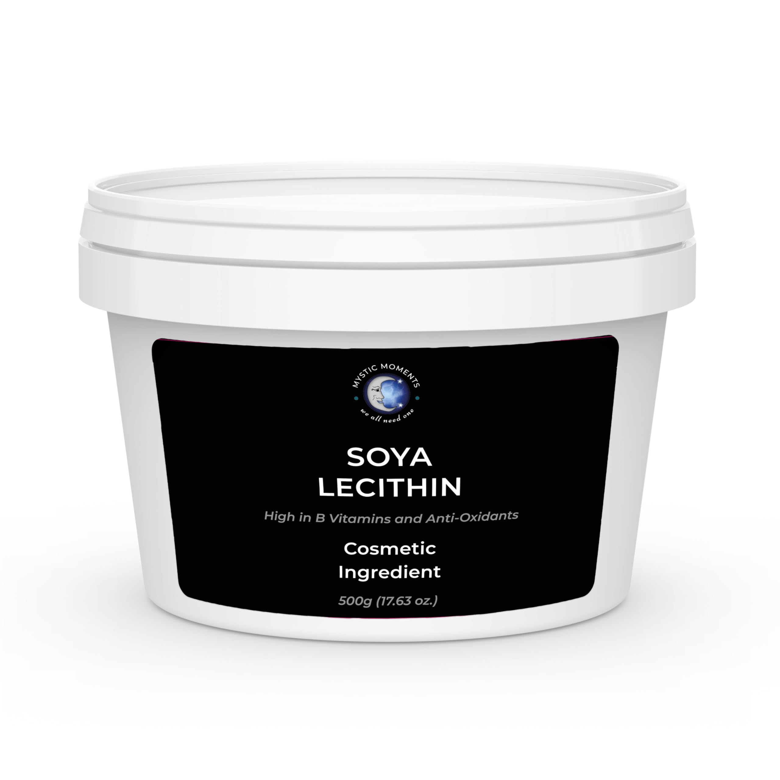 Mystic Moments | Soya Lecithin | Natural Emollient For Skincare & Haircare | High In B Vitamins & Antioxidants | Softening & Moisturising For Dry Skin | Ideal For Creams, Lotions & Shampoos | 500G