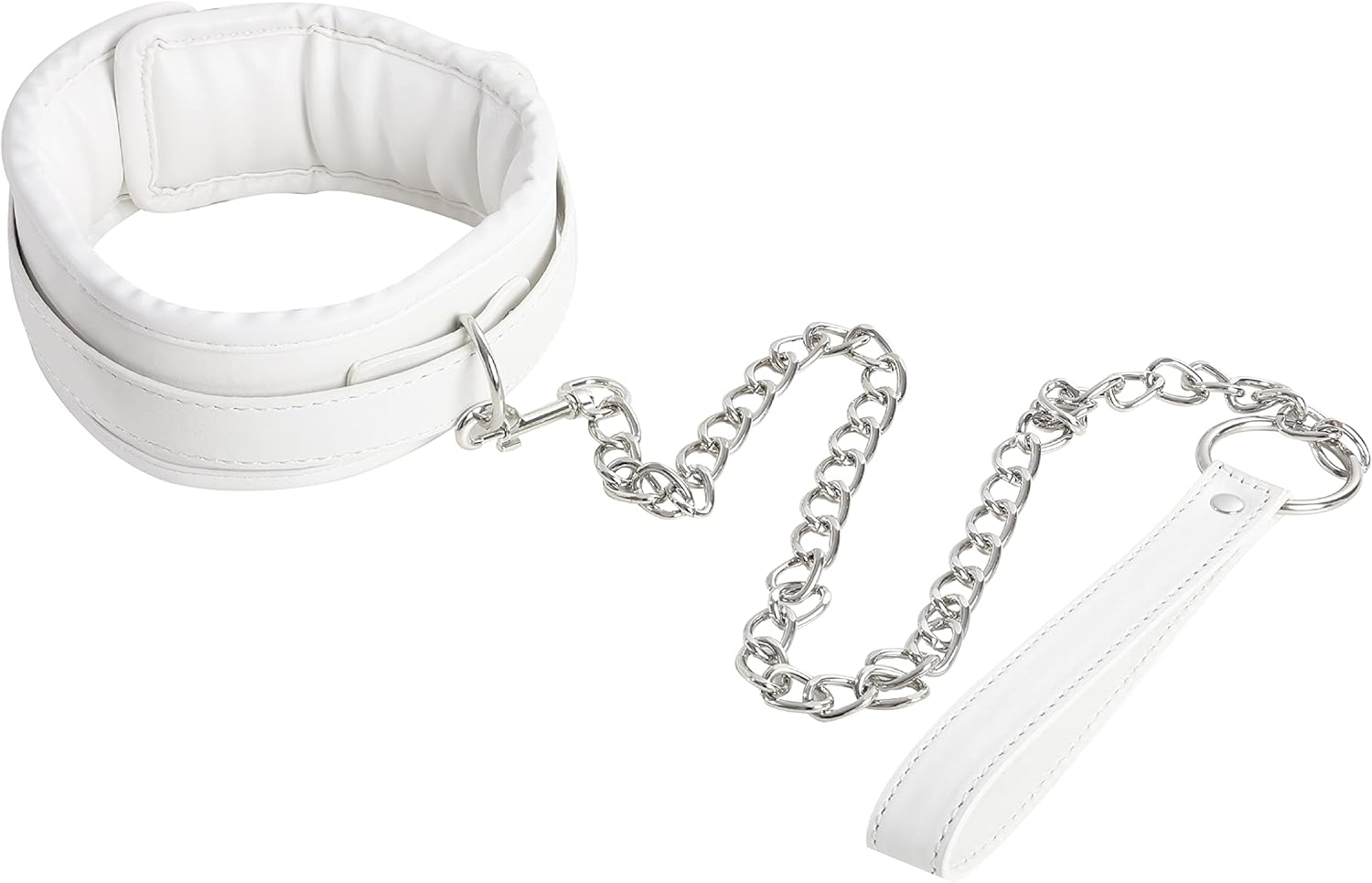 Collar with Pull Chain Collar with Lead Leather Padded