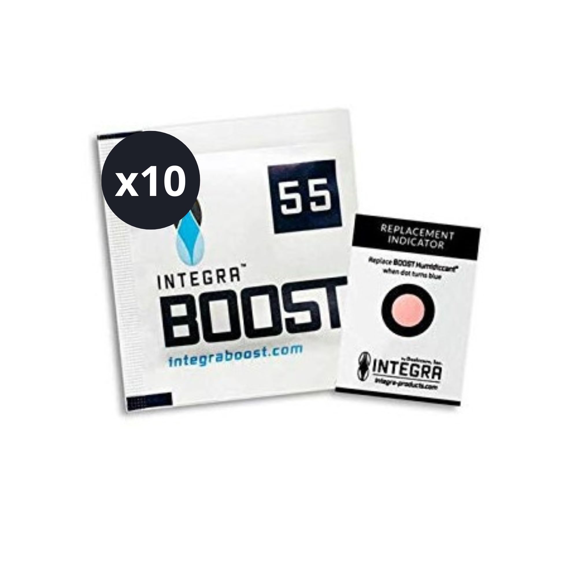 GROWMANIA.ES GROWMANIA Integra Boost 55% - 10 Units of 8 g Humidity Regulator - 2-Way Humidifier with Wear Indicator - Lasts up to 3 Months