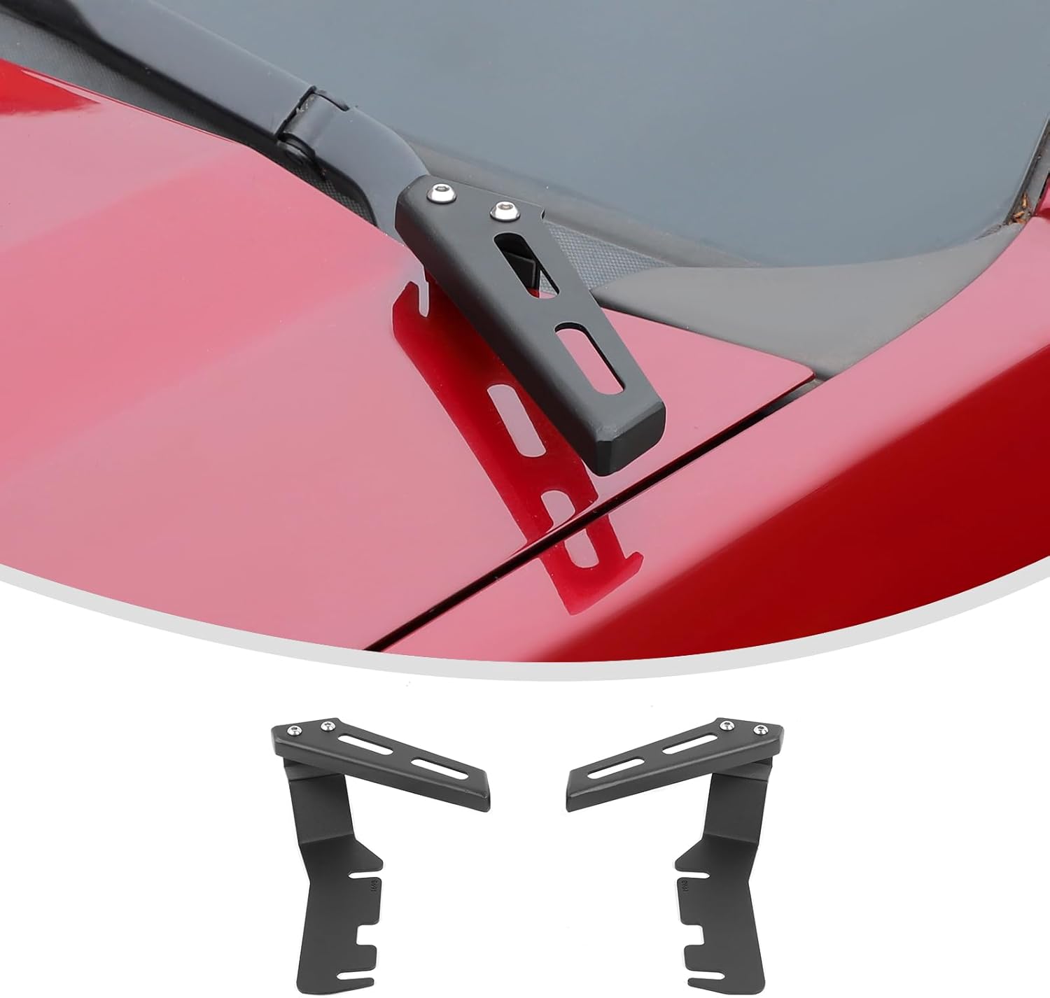 Linskip 4-Pod Ditch Light Brackets Compatible with 2014-2018 Chevy Silverado & GMC Sierra 1500 2500HD 3500HD, Hood LED Light Mount Kit - Twice The Capacity, Exteiror Accessories(2 Per Side)