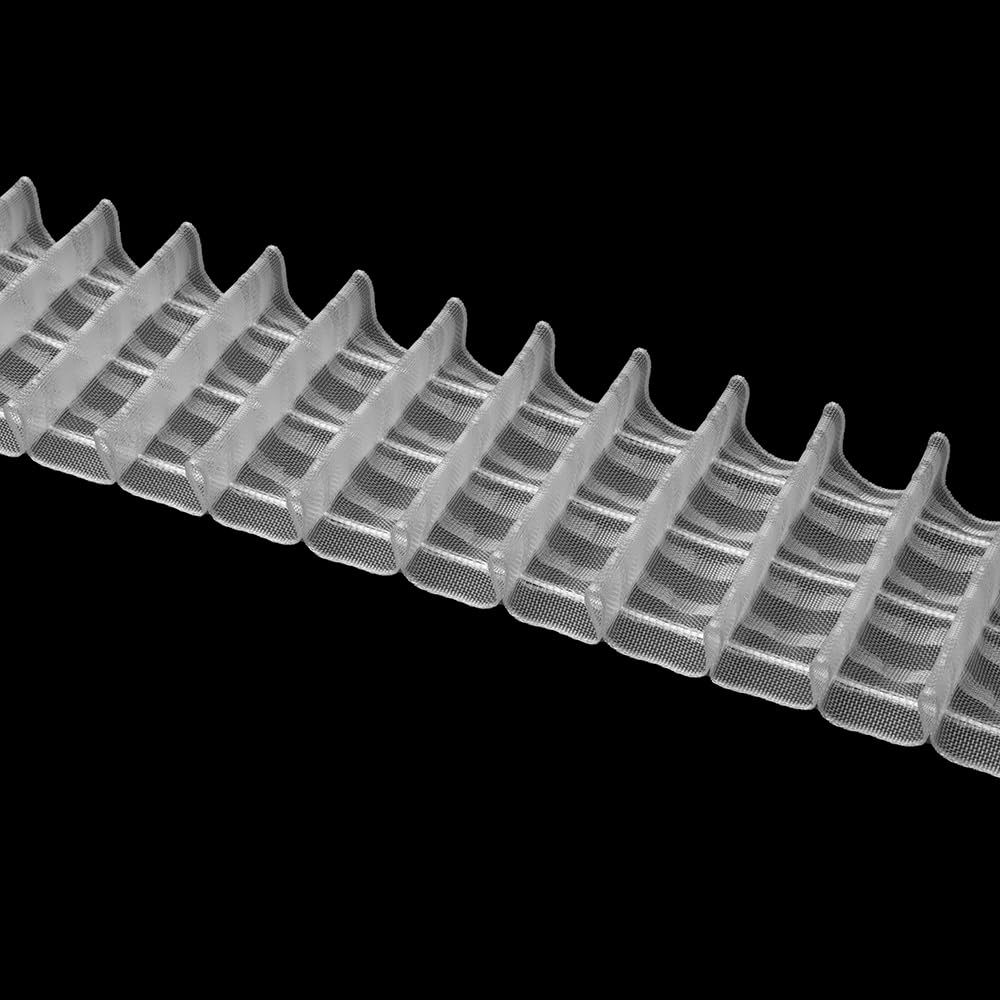 Oz-Is Dar Tekstil Gardinenband 50 Meter Bleistiftfalte 80 mm 1:2.0 100% Polyester Transparent Faltenband zum Annähen für Vorhänge und Gardinen 3951MP