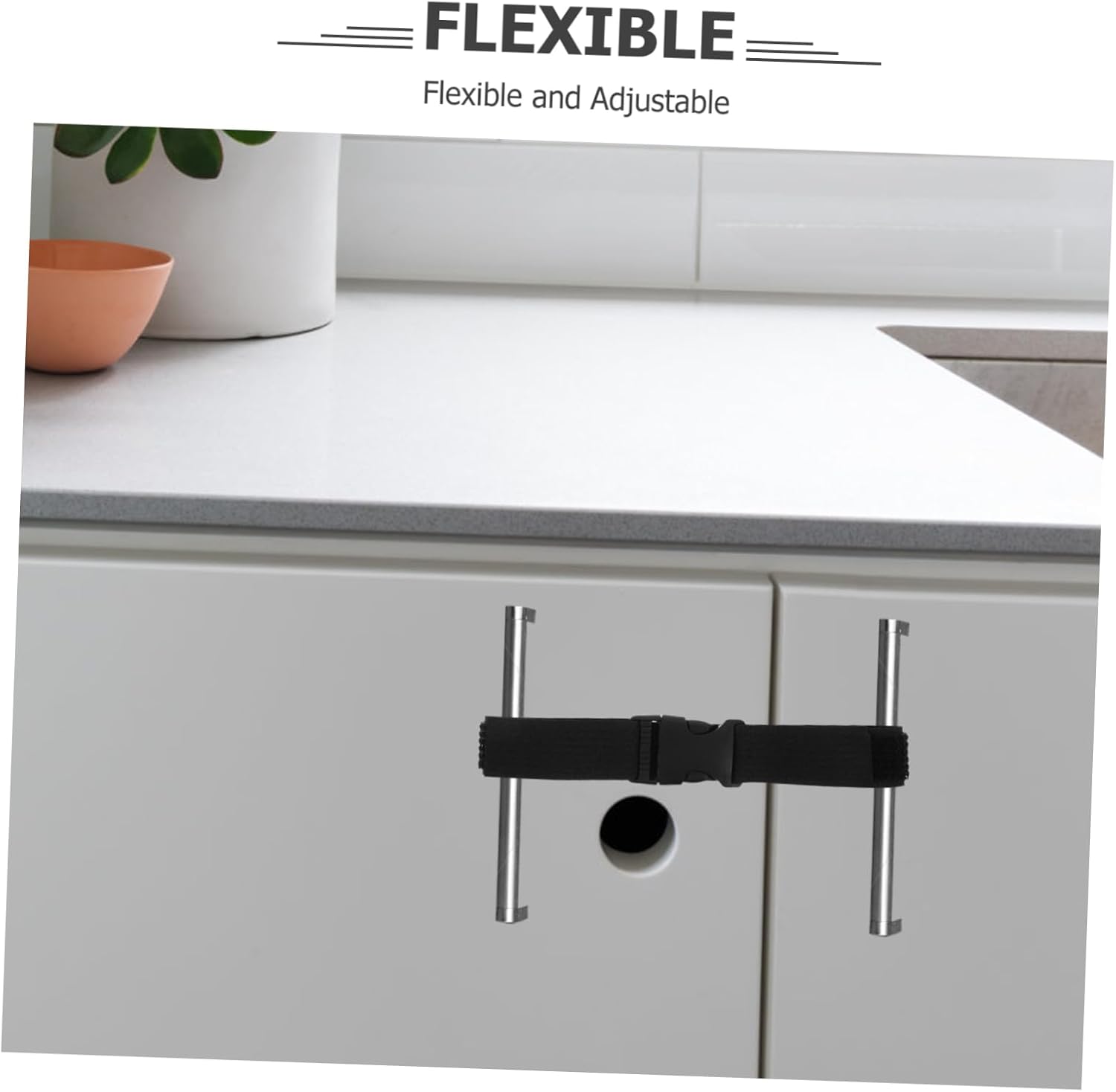 VANZACK 4Pcs Adjustable Safety Cabinet Straps Tool Installation for Kitchen Cupboards Drawers Furniture Smooth Edges for Safety Proofing for Boys