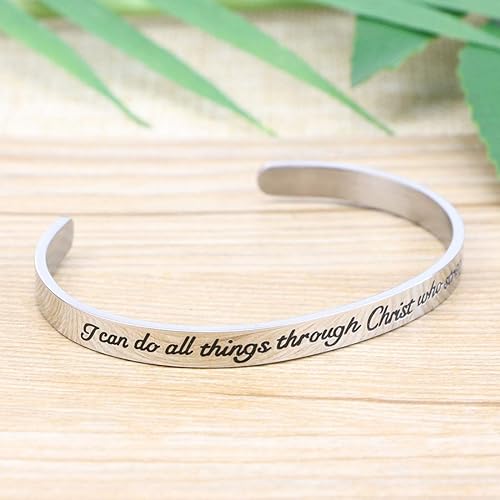 Miniatura 2 de Pulseras cristianas para mujeres Regalos inspiradores con versículos bíblicos Joyería religiosa de fe Brazalete del día de la madre Navidad