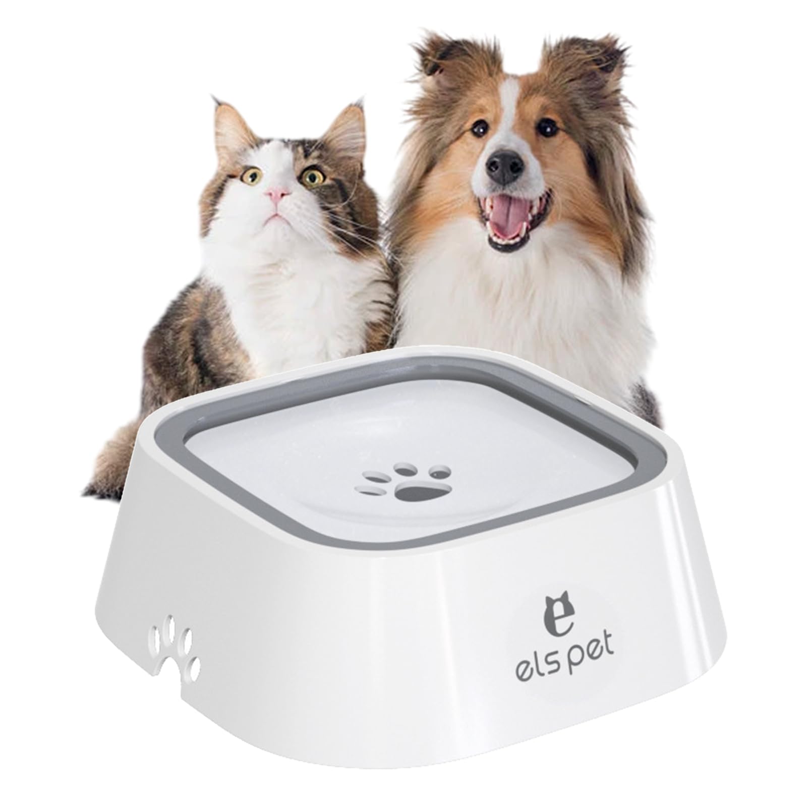 Bebedero Perro Antigoteo - Cuenco de Agua para Perros Sin Salpicaduras con Disco Flotante, Capacidad de 1l, con Base Antideslizante, Antidesbordamiento, Antiasfixia, para Perros, Gatos, Cachorros