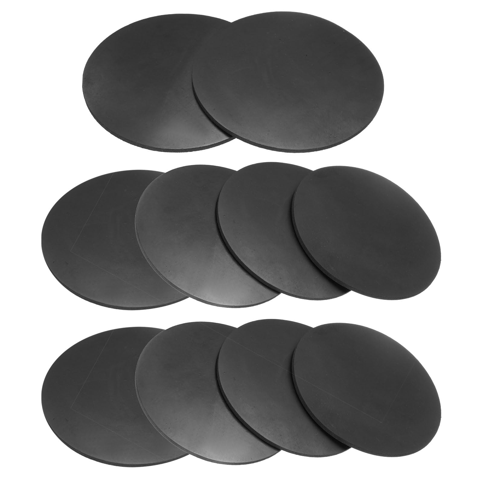 PATIKIL 10 PCS Rubber Solid Discs Washers, 108mm OD x 3mm Thick Rubber Round Gasket Pad Bushings Spacer Washer for DIY Gasket Craft, Black