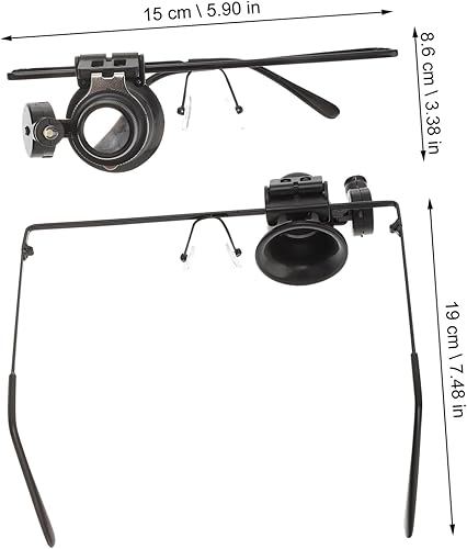 Miniatura 2 de BESTOYARD Microscopio de detección de lupa con microscopio de bolsillo de luz LED, lupa, lupa, microscopio ocular de lupa, gafas LED, lupa digital