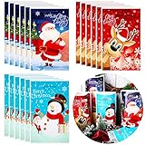 90 Pieces Christmas Bags Plastic Bags Merry Christmas Santa Claus Elk Snowman Candy Treat Bags for Christmas Party Favor