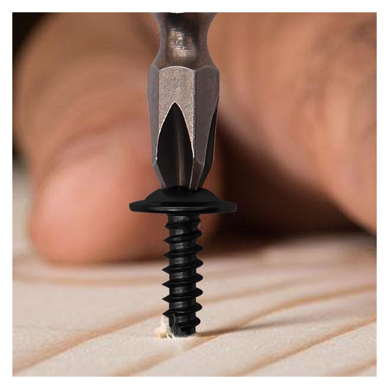Trockenbau-Schrauben, Selbstbohrende Kreuzschlitz-Flachkopfschrauben aus Edelstahl, schwarz, 13–25 mm(25mm,200pcs)