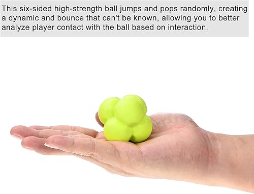 Miniatura 9 de PATIKIL Bounce Reaction Balls Entrenador de agilidad de pelota de entrenamiento de coordinación, TPR de alta dificultad, para reflejo de velocidad