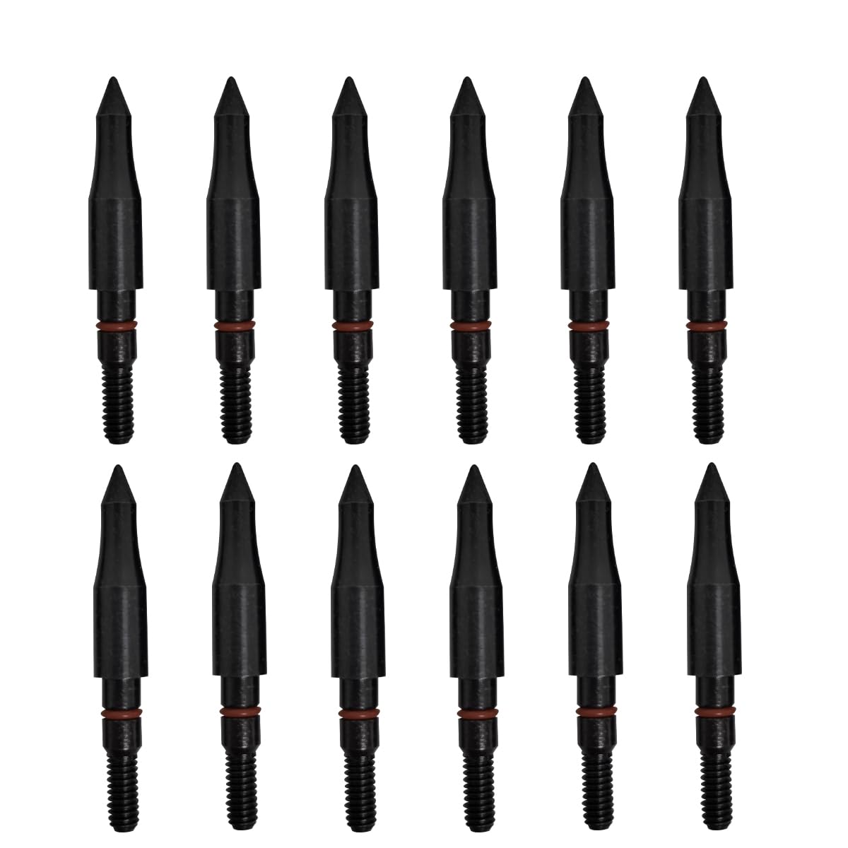 100/125/150/200 Grain Archery Field Points Practice Field Tips, Archery Target Practice Hunting Arrow Tip for Recurve, Compound Bow Crossbow, Screw-in Field Points(12pcs) (9/32?-125grains)