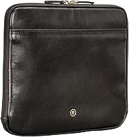 Vista 4 de Maxwell Scott - Funda de piel de lujo para tablet con cremallera de tres caras, hecha a mano con piel de grano completo, The Luzzi