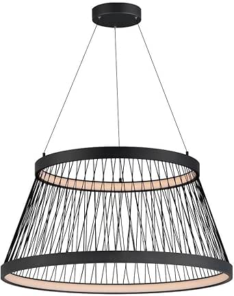 ET2 Lighting E20983-BK Loom - 60W 2 LED Pendant-18.75 Inches Tall and 31.5 Inches Wide