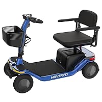 Vista 10 de Hoverfly Scooter de Movilidad T4 para Personas Mayores, Alcance Máximo de 12.4 Millas y 3.7 mph, Asiento de 3 Posiciones y Rueda Trasera