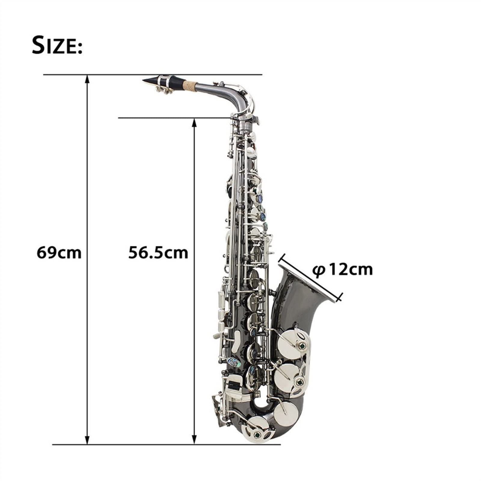 Saxophon Student Es-Alt-Saxophon Musikinstrument Messing-Saxophon Mit Zubehör